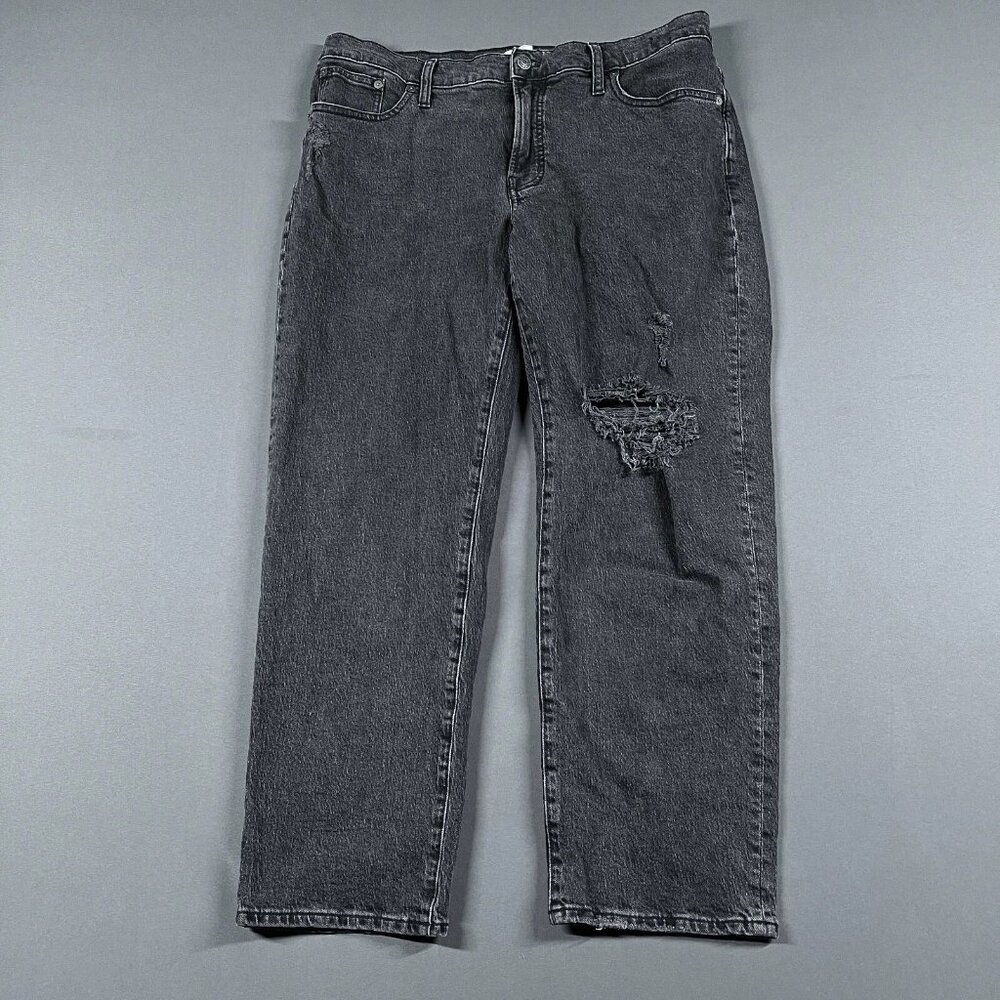 Madewell Jeans Women 32 Charcoal Wash Denim Mid Rise Perfect Vintage Straight